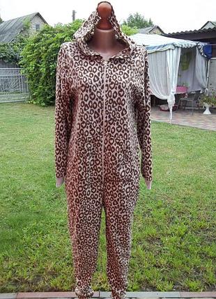 ( 44 / 46 р) женская пижама кигуруми комбинезон флисовый б/у