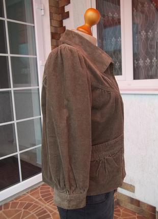 ( 44 р )  женский пиджак жакет кардиган вельветовый  б / у3 фото