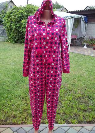 ( 46 / 48 р) женская пижама кигуруми комбинезон флисовый б/у7 фото