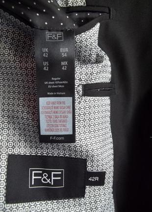 (48 р ) f&f фирменный пиджак жакет мужской оригинал новый вьетнам6 фото