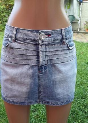 ( 44 / 46 р талія - 80 см) джинсова спідниця