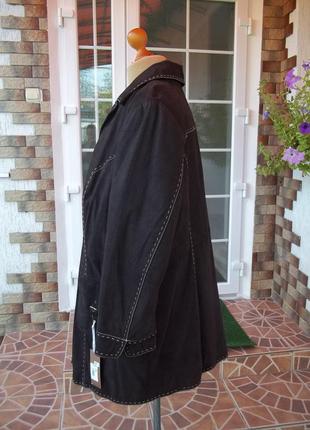 ( 56 / 58 р ) ulla popken женская кожаная куртка большой размер оверсайз новая2 фото