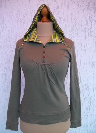 ( 46 р ) fre espirit женская  кофта свитер  трикотажный с капюшоном б / у6 фото