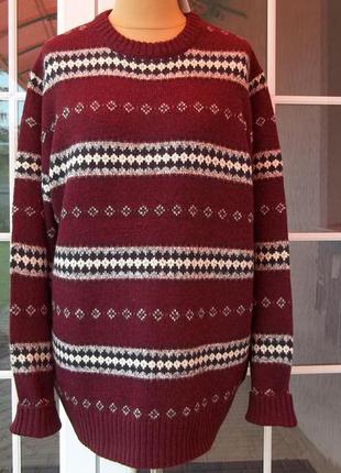 (52/54р) полушерстяной свитер кофта джемпер пуловер  оригинал  новая5 фото