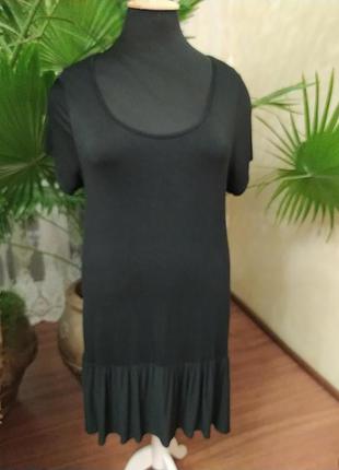 Вискозно-трикотажное платье- туника, батал, 22-24 размер1 фото