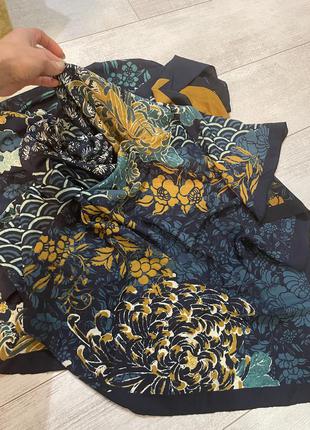 Шикарный большой платок h&m цветочный принт шарф2 фото