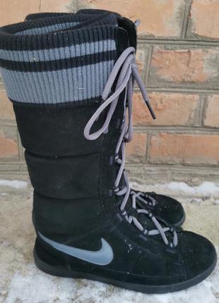Суперские спортивные тёплые кожаные сапоги на шнуровке, оригинал!1 фото