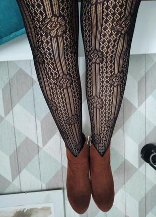 Колготки кружевные ажурные сетка итальянское качество
