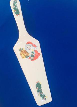 Новый год дед мороз италия керамическая лопатка для торта