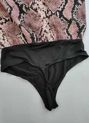 Боди со змеиным принтом с квадратным вырезом в змеиный принт missguided uk 8, so, 36