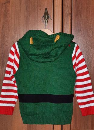 Дитячий святковий новорічний светр/детский праздничный новогодний свитер george2 фото