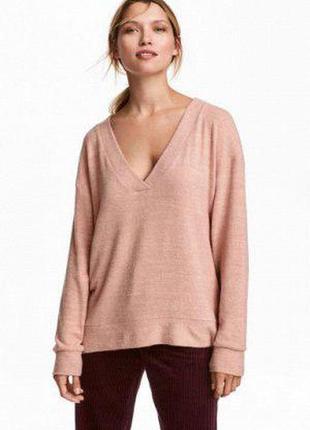 Наявність рожевий светр з v-вирізом zara