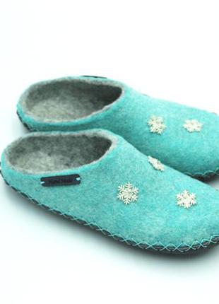 Повстяні жіночі тапочки "snow"3 фото