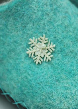 Повстяні жіночі тапочки "snow"4 фото