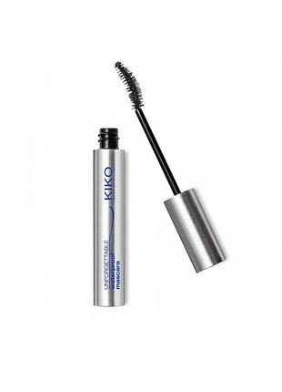 Водостойкая тушь для ресниц с анатомической щеточкой kiko milano unforgettable waterproof mascara