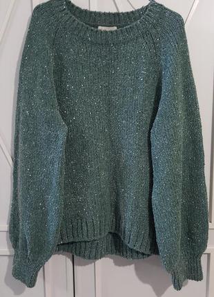 Свитер, джемпер реглан пуловер оверсайз с люрексом h&amp;m5 фото