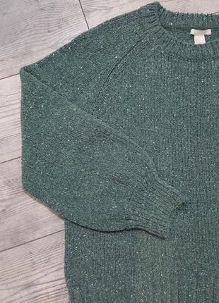 Свитер, джемпер реглан пуловер оверсайз с люрексом h&amp;m 6
