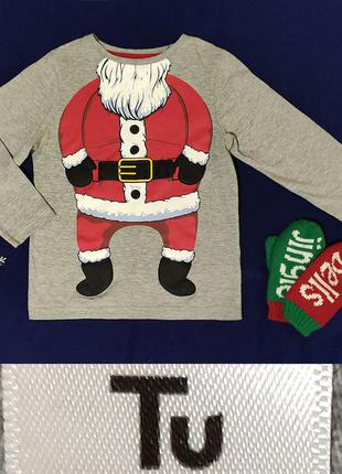 Новорічний реглан з сантою дідом морозом на 110р