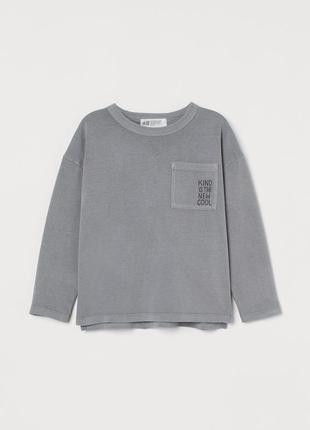 2-4 років 98-104 см h&m фірмова футболка з довгим рукавом топ лонгслив реглан хлопчикові варенка