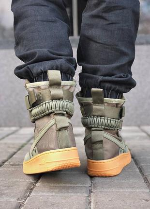 Кросівки nike sf air force 1 high khaki6 фото