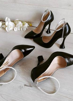 Шикарные туфли лодочки каблук рюмочка нарядные