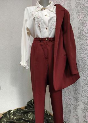Furnkranz брендовий брючний класичний шерстяний костюм з брюками7 фото
