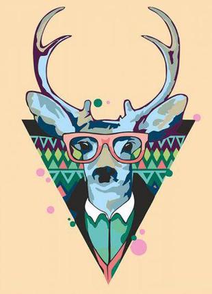 Картина по номерам "cool deer" ★★☆1 фото