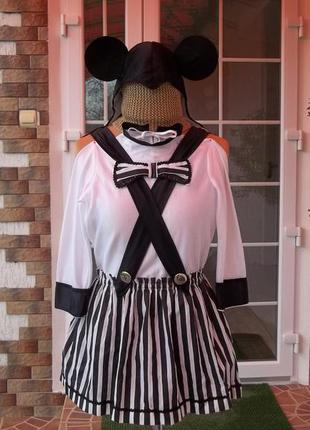 (5-7 лет) костюм платье карнавальный мики маус для девочки4 фото
