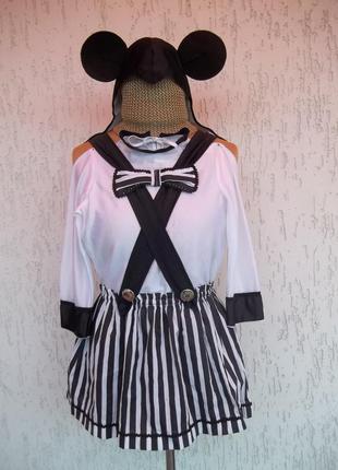 (5-7 лет) костюм платье карнавальный мики маус для девочки9 фото