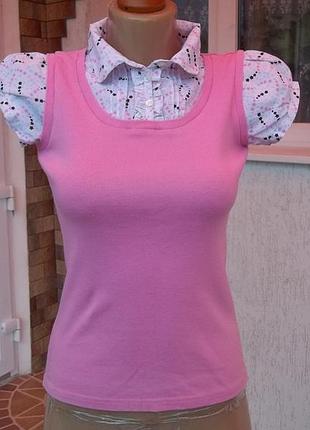 (44р) футболка рубашка туника блузка майка 100% коттон