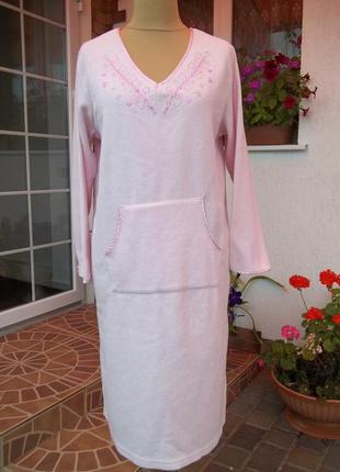 ( 48 / 50 р ) женская ночнушка флисовая  сорочка ночная рубашка б / у