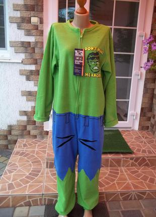 ( 48 / 50 р) marvel мужская пижама кигуруми комбинезон флисовый  новый