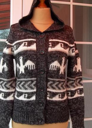 ( 46 р ) nev look женская  кофта свитер джемпер пуловер с капюшоном  оригинал4 фото