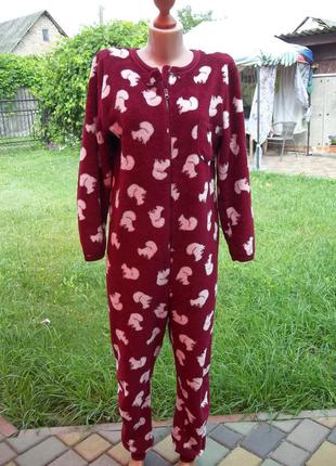 ( 44 / 46 р) love to lounge женская пижама кигуруми комбинезон флисовый б/у1 фото