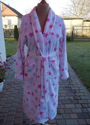 ( s - 44 р ) secret женский халат флисовый теплый толстый б / у