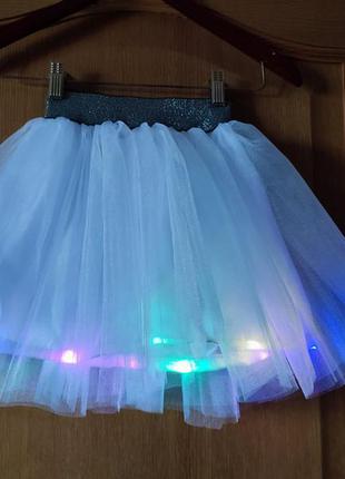 Спідниця фатинова світиться сяє, мигає, з підсвіткою новорічна magelite