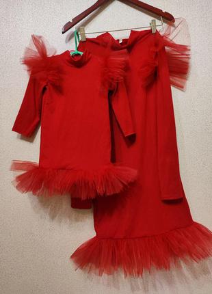 Плаття для доньки дитяче з комплекту фемелі лук(мама донька, парні комплекти)