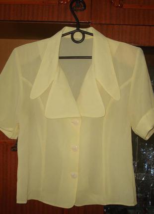 10/12 р фірмова жовта блузка з коротким рукавом