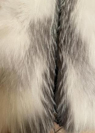 Меховая жилетка, арктическая лиса.элитная жилетка luxe качество.4 фото