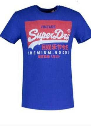 Футболка с винтажным принтом логотипа superdry.