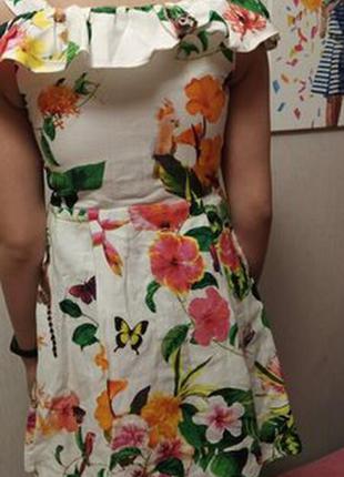 Нарядное в цветочный принт платье lola maverick 10-11лет4 фото