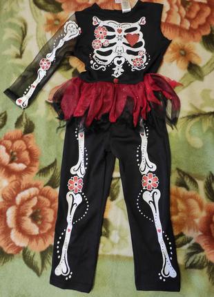 Карнавальный костюм скелет, зомби на 3-4года f&f