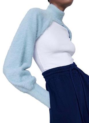 Стильный меховой утеплитель рукав, zara