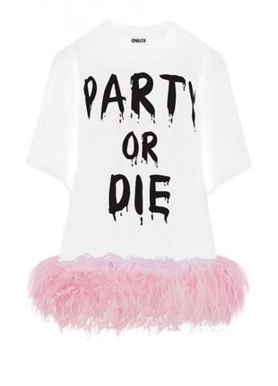 Tdress платье "party or die" с боа