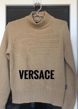 Шерстяной свитер versace (оригинал)🇮🇹1 фото