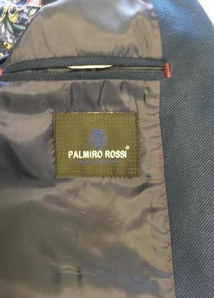 Стильный мужской пиджак с кожаными налокотниками palmiro rossi.5 фото