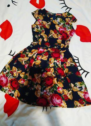 Сукня квітковий принт, імітація вишивки❤️1 фото