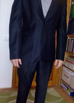 Мужской костюм черный, р. 46/1701 фото