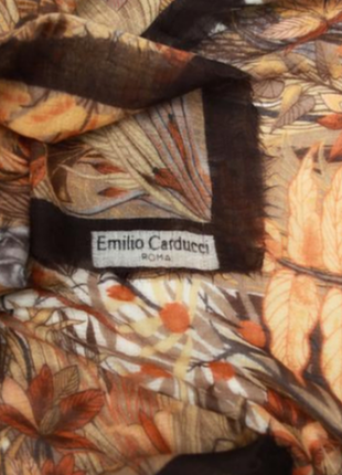 Винтажный большой шерстяной платок шаль emilio carducci roma italy2 фото