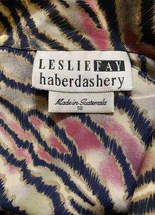 Блуза в анималистический принт зебра бренд leslie fay haberdashbery6 фото